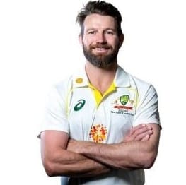 Portrait of Michael Neser, Australian cricket all-rounder, showcasing his contribution to domestic and international cricket.